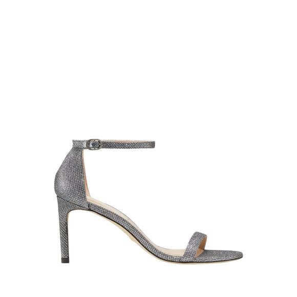 Stuart Weitzman Silver Nunakedstraight Heel Size 9 - Picture 1 of 6